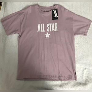 Converse All Star
Loose fit Tee
Color: 66 pink 
Size: Small
NWT